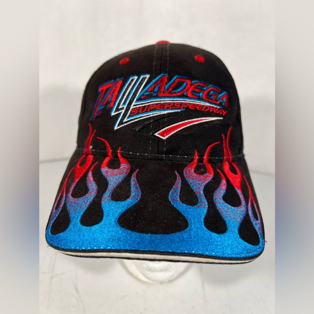 Y2K TALLADEGA Superspeedway Baseball Cap youth ISC Motorsports all over flame